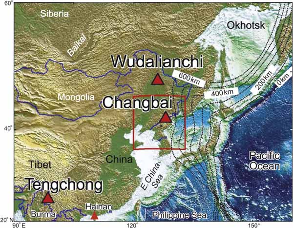 Упрощенная тектоническая карта северного Китая.